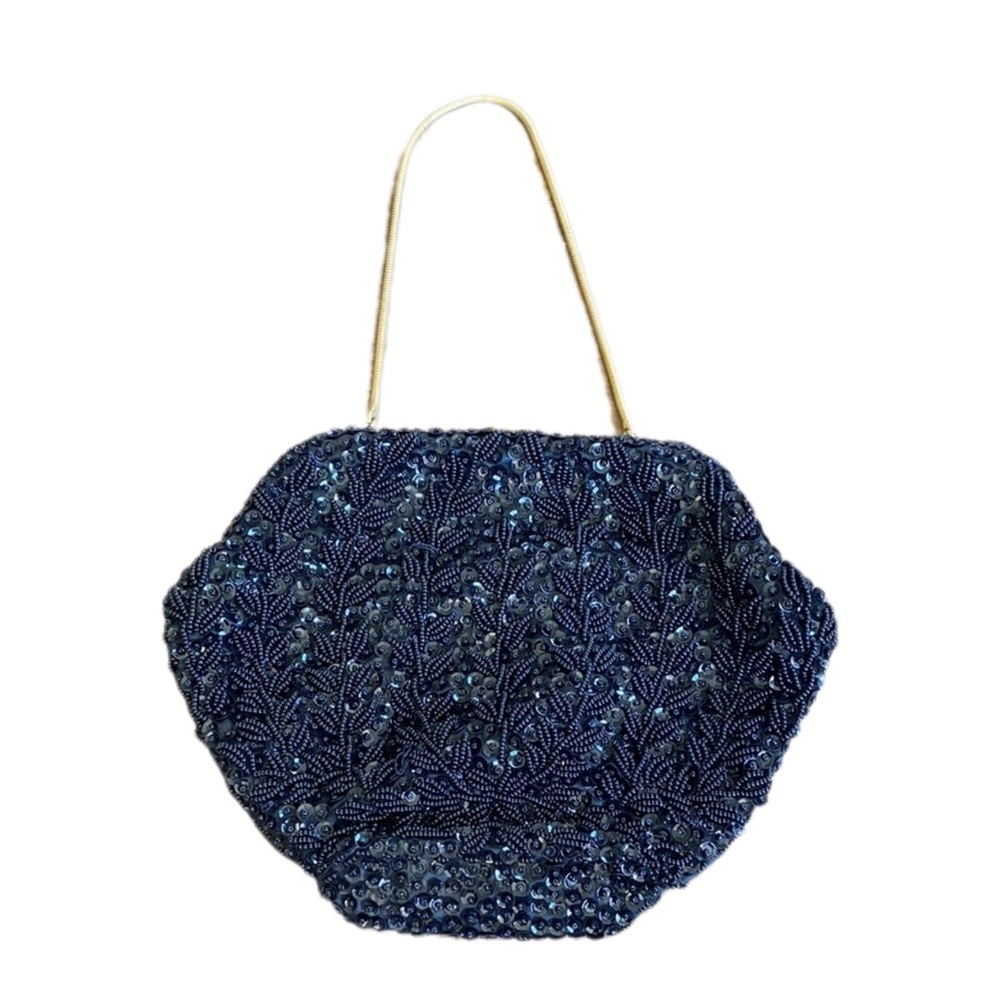 Elegant Black Beaded Women's Bag - Picture 3 of 12